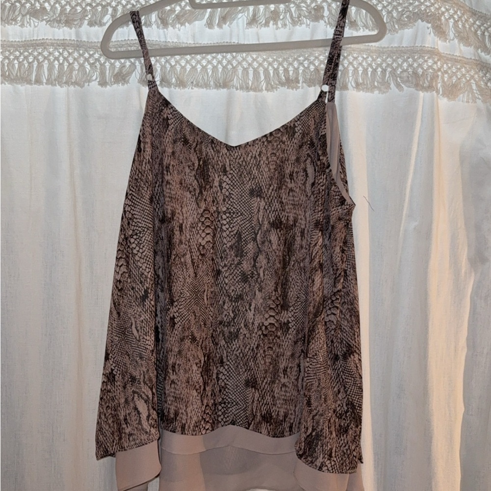 Torrid Beige and Brown Snake Print Top - Picture 2 of 2